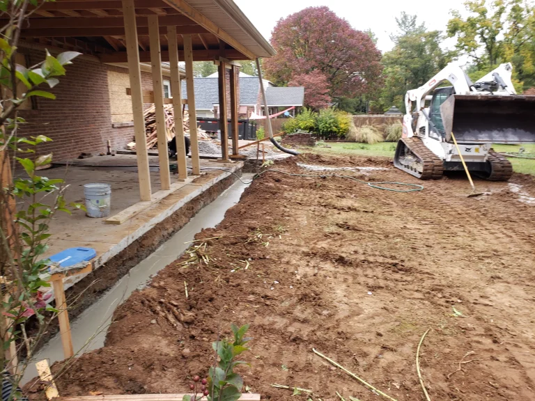 Deck project site preparation and access support