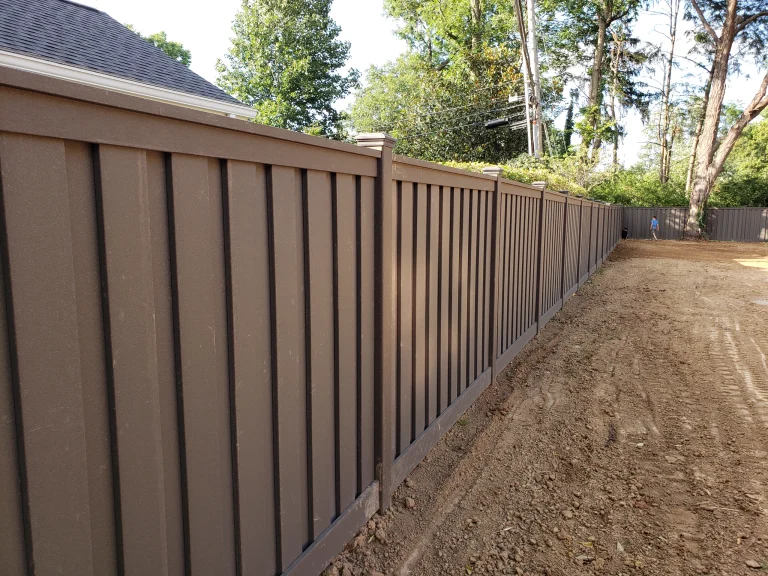 Finished privacy fence and grading work